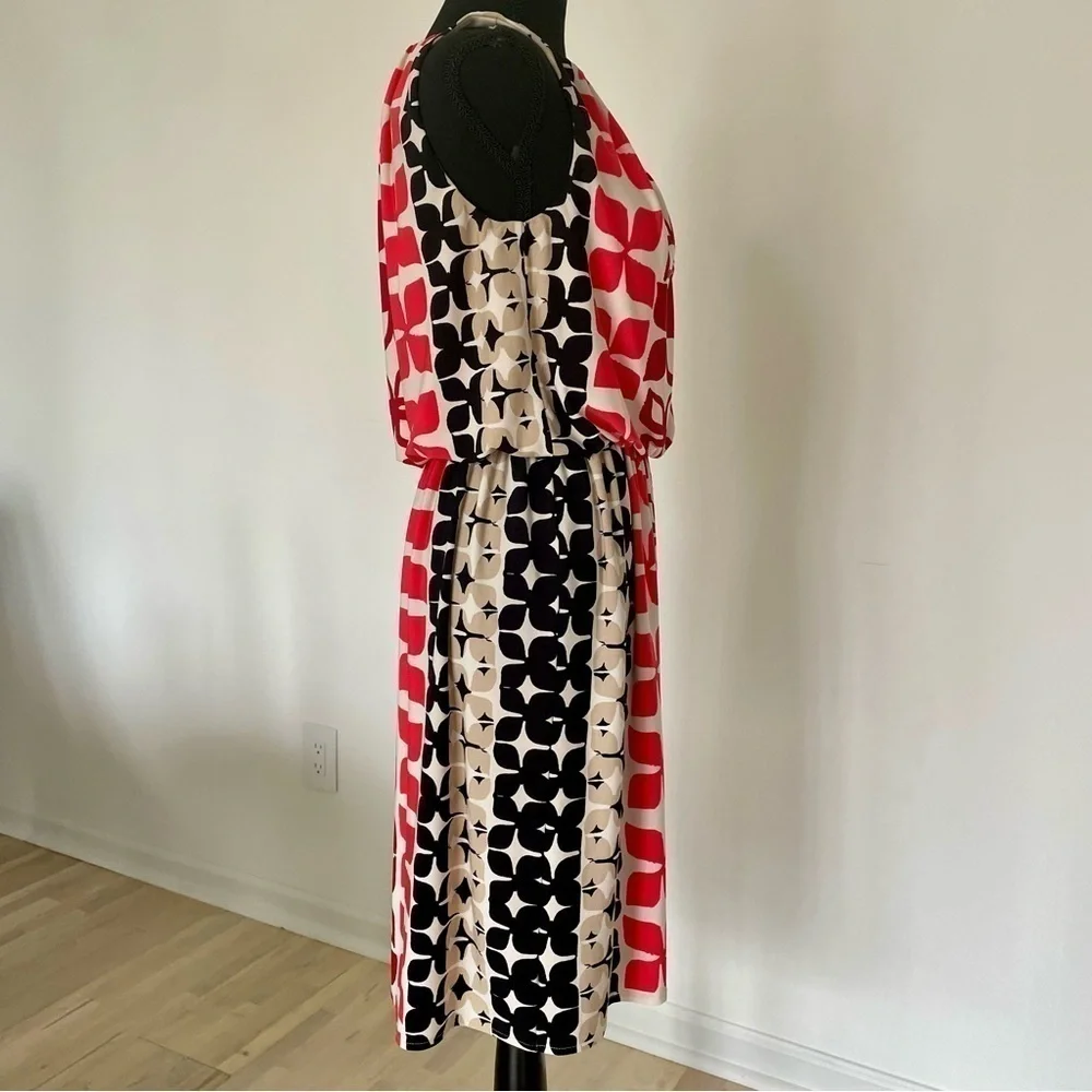 Maggy L. Abstract Floral Sleeveless Dress. Size 8